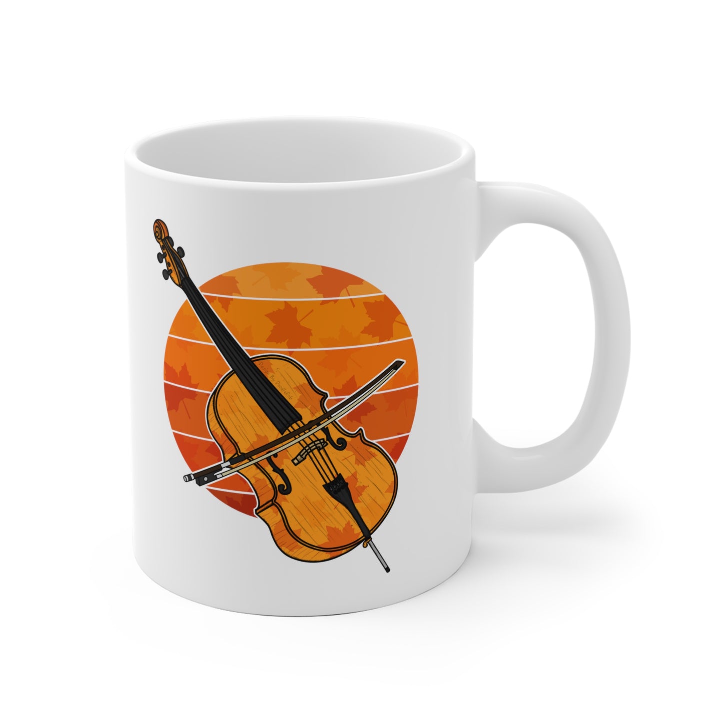 Autumn Cello Mug - Cellist Mug - String Musician Gift