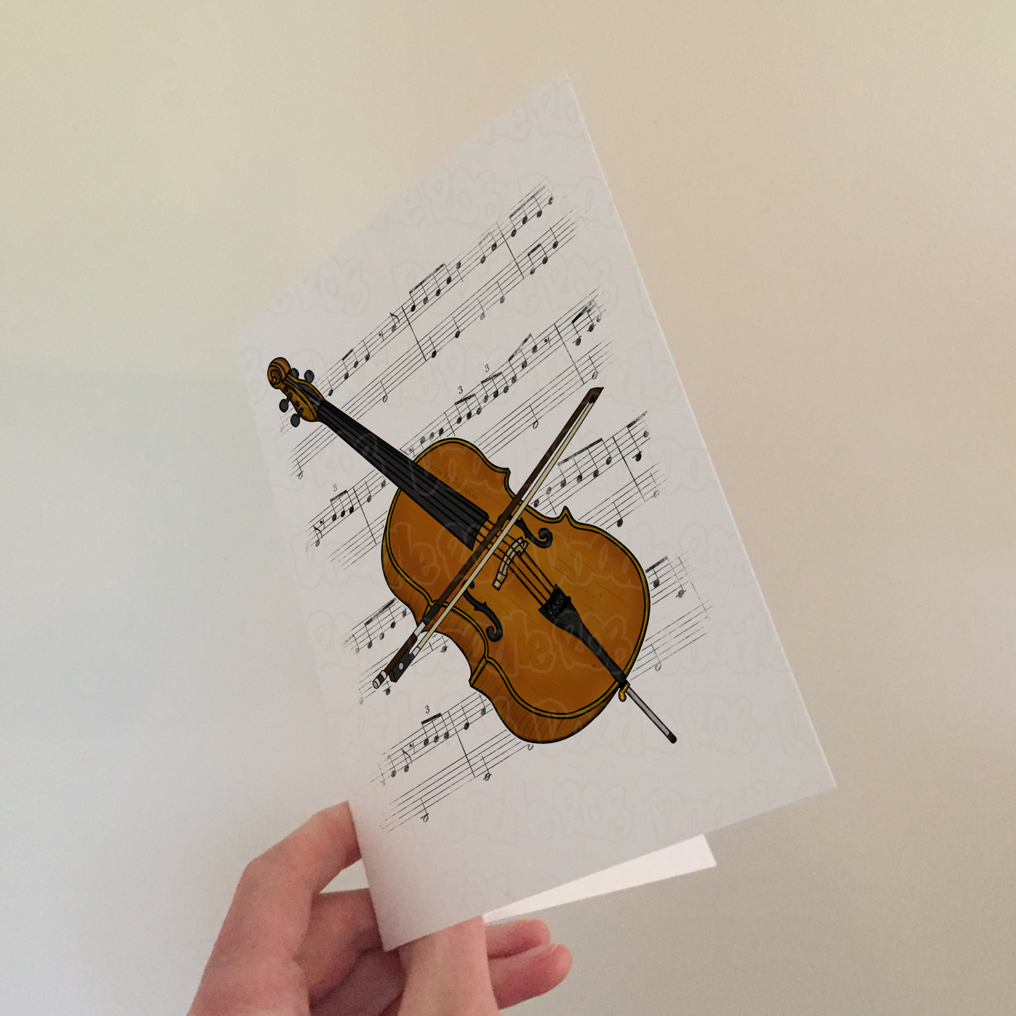 Cello Greeting Card (Colour) - Cellist Birthday Card - String Musician Card