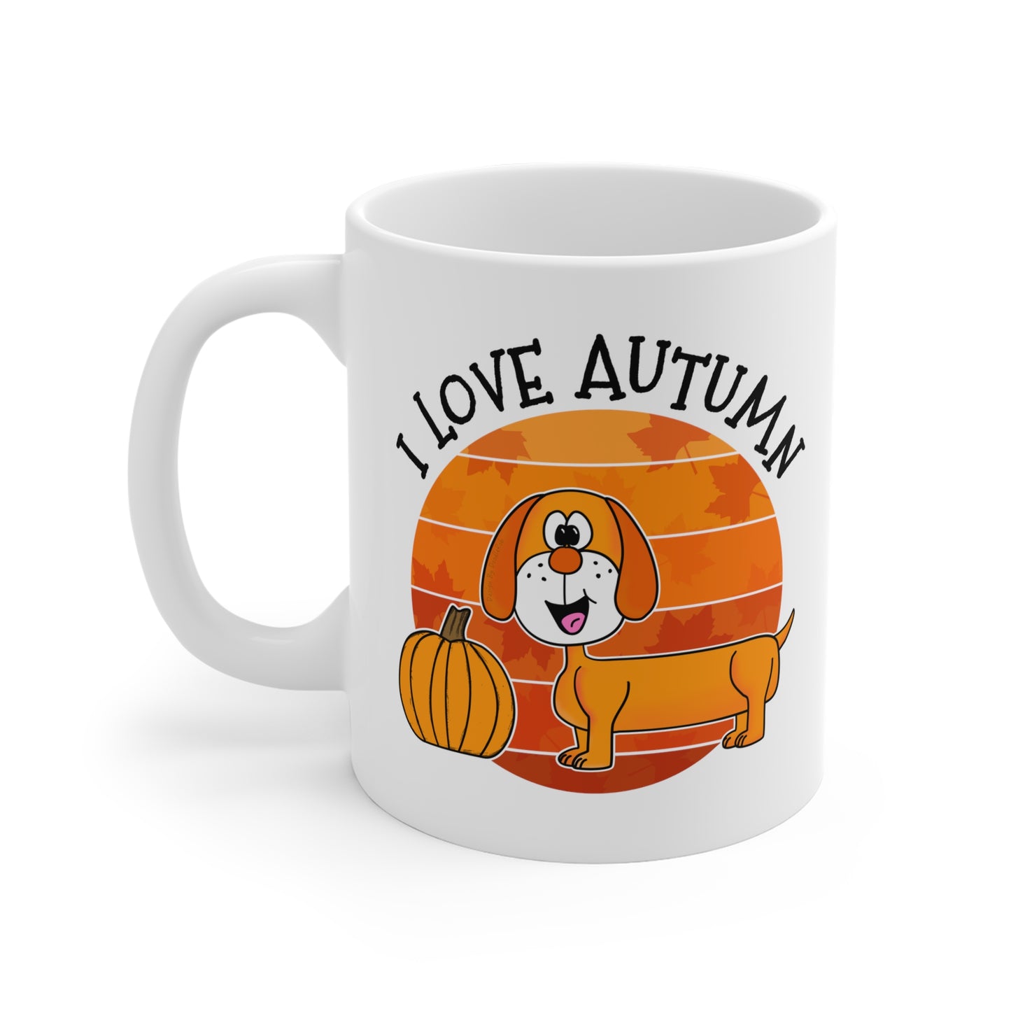 Autumn Dachshund Mug - Dog Lover Mug - Autumn Gift For Her