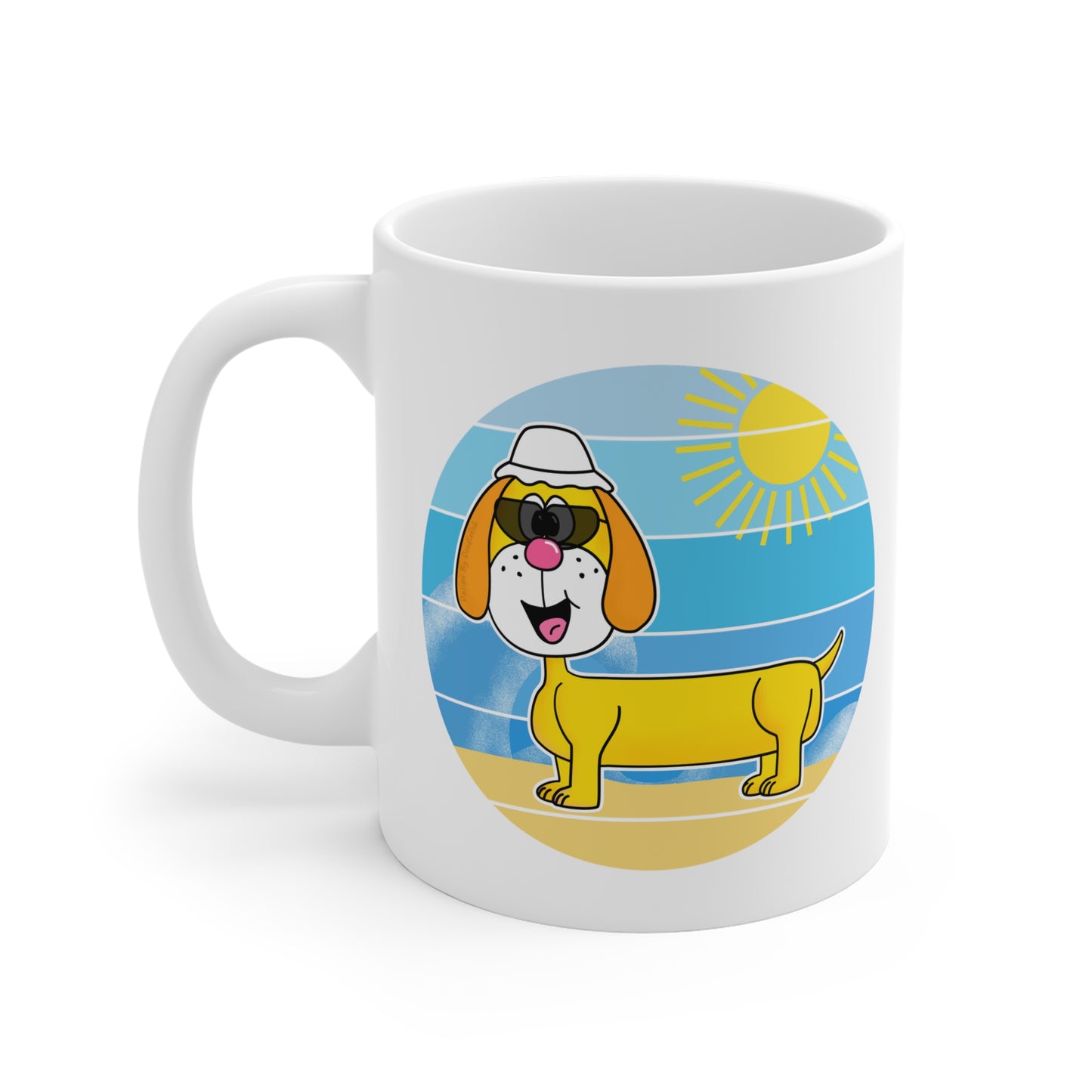 Dachshund Summer Mug - Dog Lover Mug - Funny Sausage Dog Mug