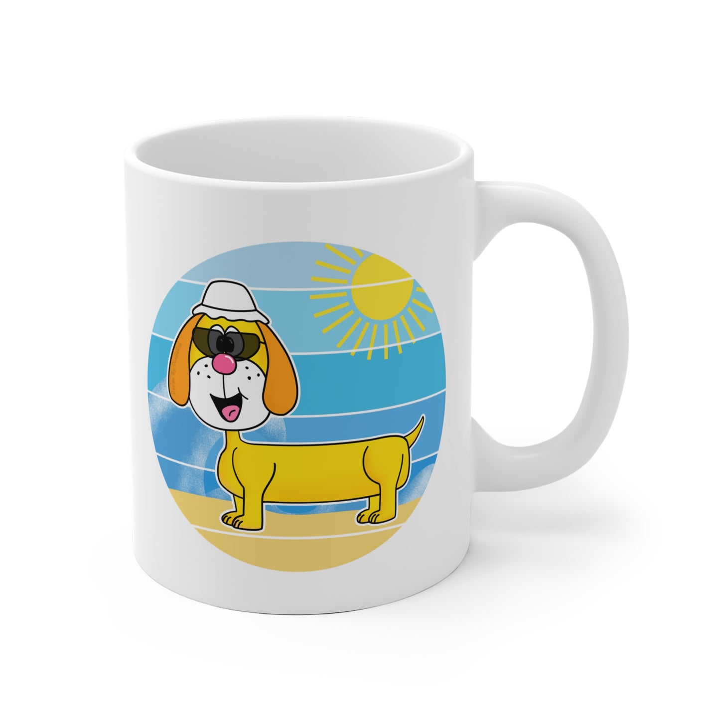 Dachshund Summer Mug - Dog Lover Mug - Funny Sausage Dog Mug