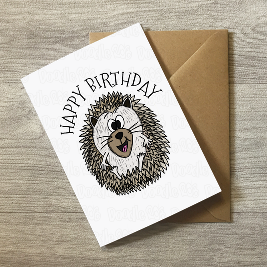 Hedgehog Birthday Card - Wildlife Lover Card - Birthday Card For Her