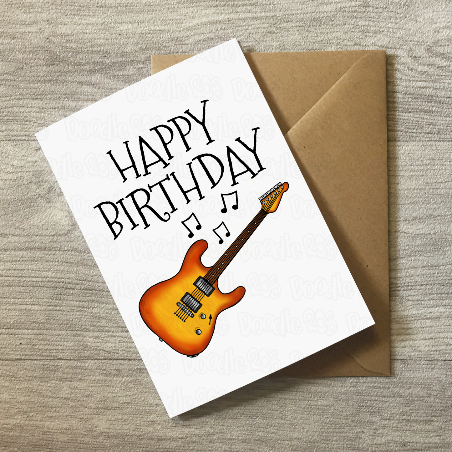 Electric Guitarist Birthday Card - Guitar Teacher Card - Musician Birthday Card