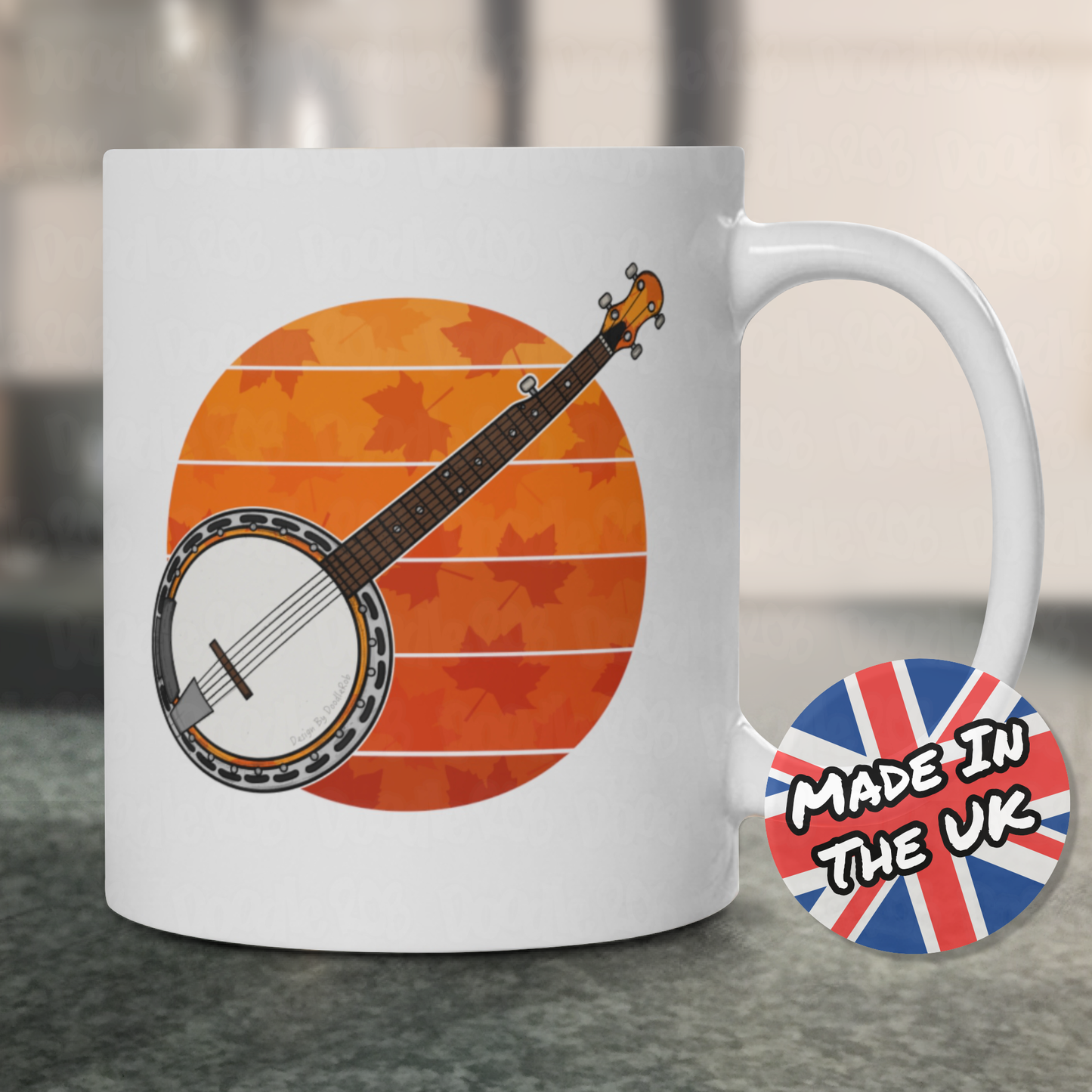 Autumn Banjo Mug - Banjo Teacher Mug - Folk Musician Gift