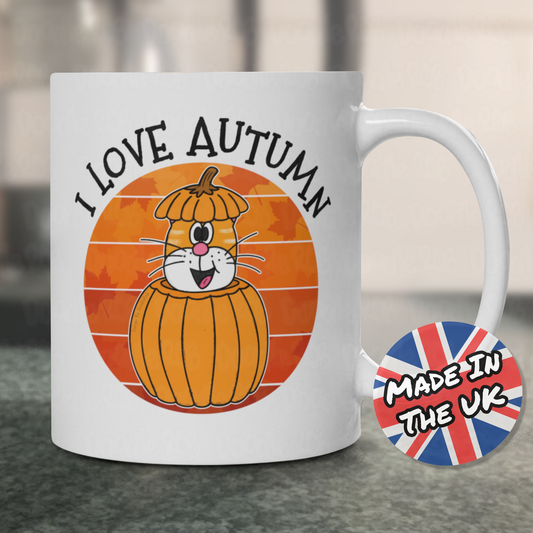 Autumn Cat Mug - Cat Pumpkin Mug - Autumn Gift For Her