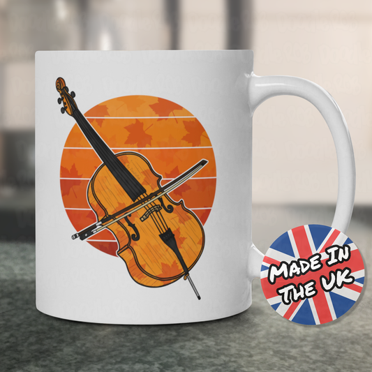 Autumn Cello Mug - Cellist Mug - String Musician Gift