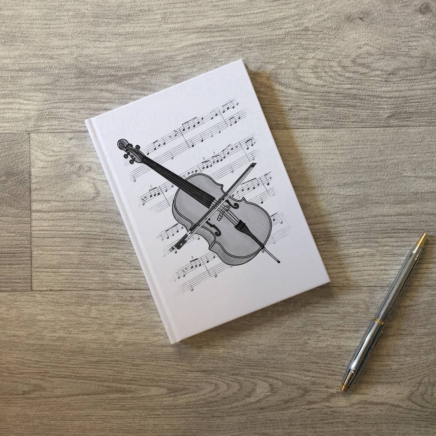 Cello Lined Journal - Cellist Notebook - String Musician Gift