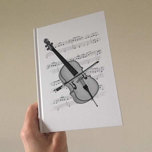 Cello Lined Journal - Cellist Notebook - String Musician Gift