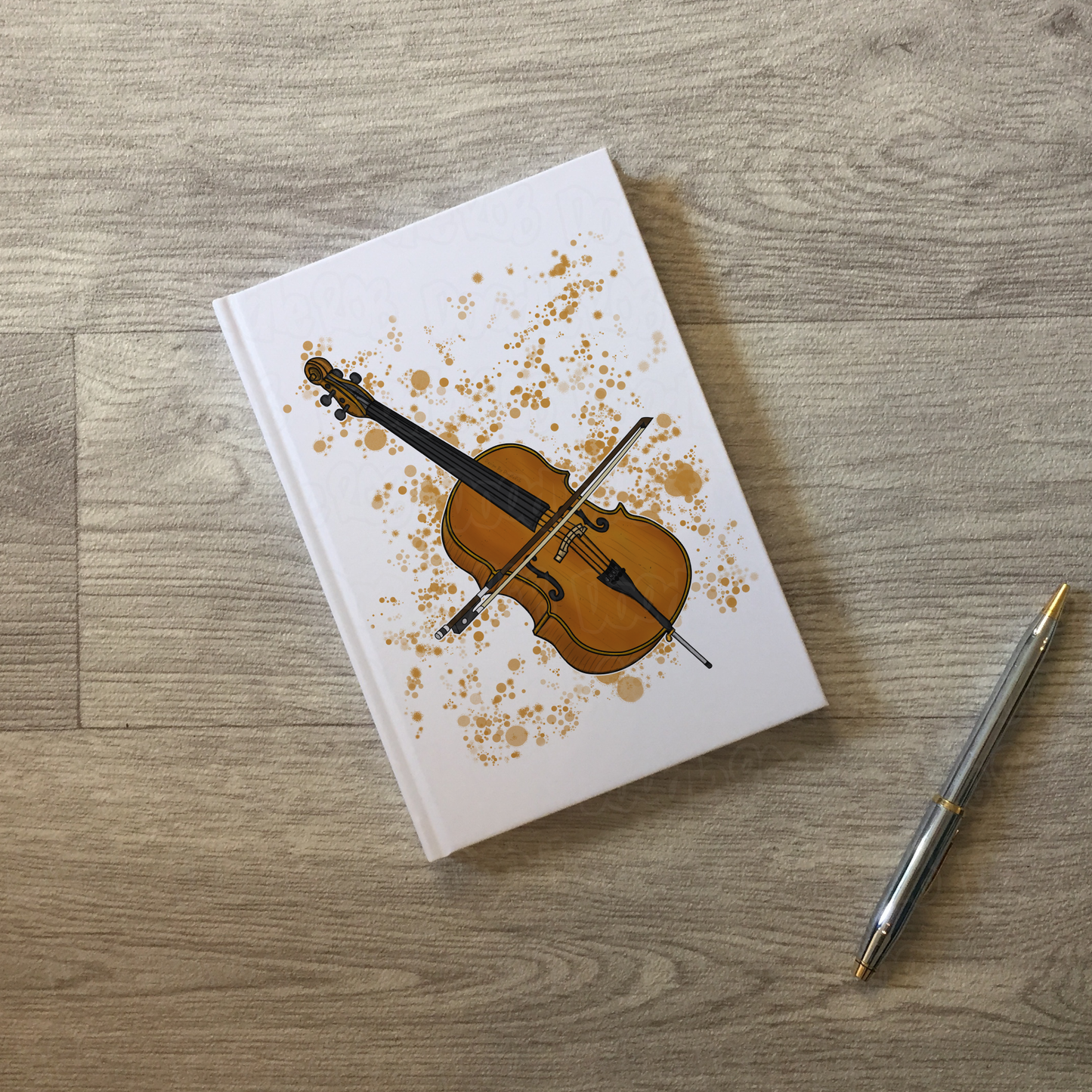 Cello Hardcover Journal - Cellist Notebook - String Musician Gift