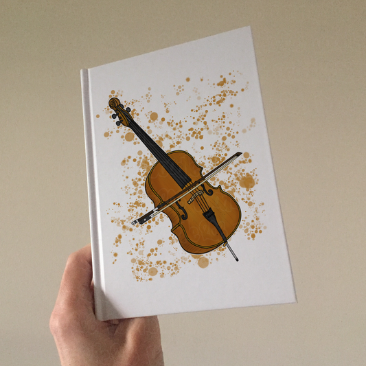 Cello Hardcover Journal - Cellist Notebook - String Musician Gift