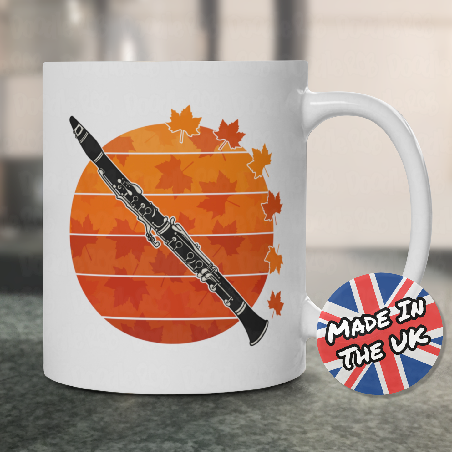 Autumn Clarinet Mug - Gift For Clarinetist - Woodwind Musician Gift