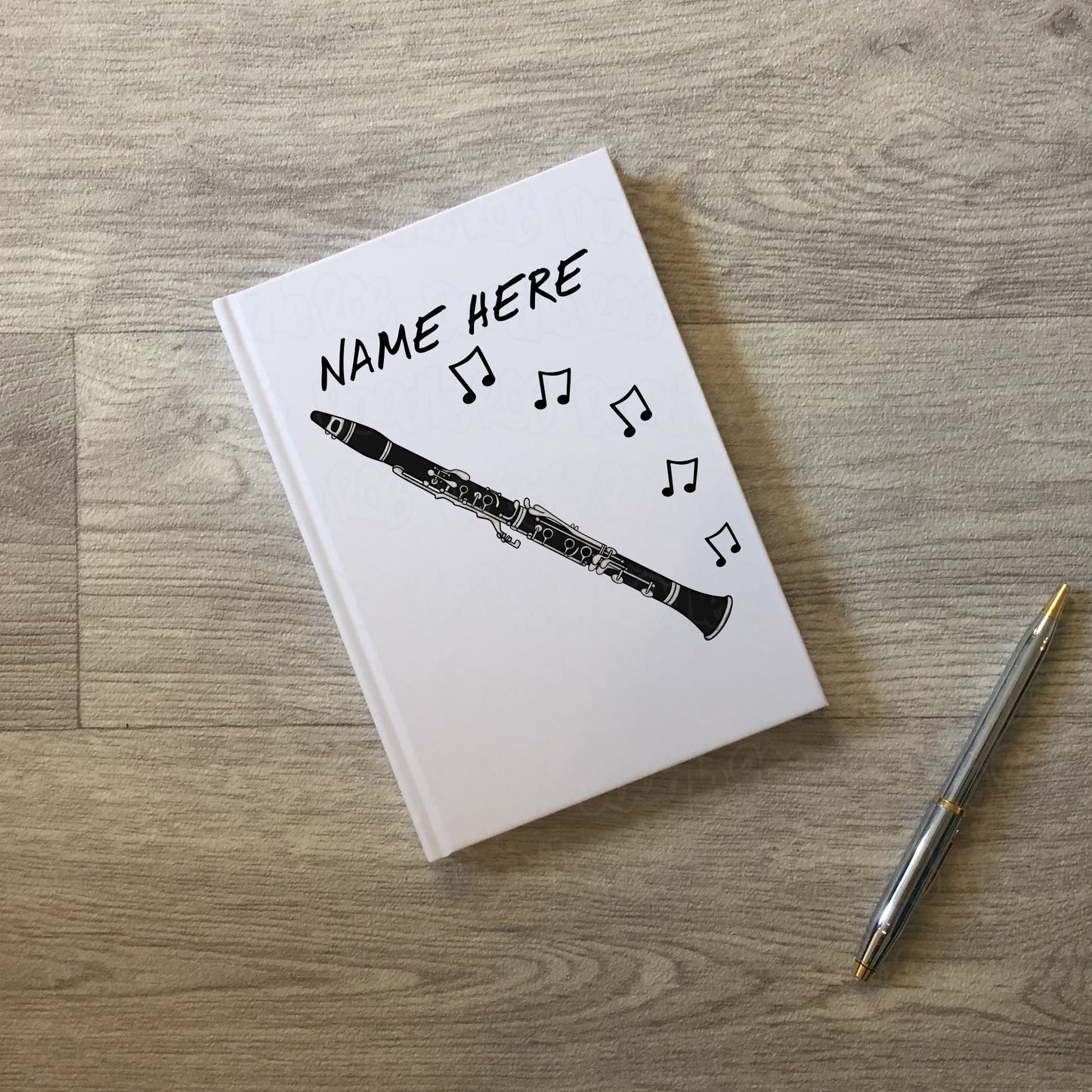 Clarinet Personalised Journal - Custom Gift For Clarinetist - Woodwind Musician Gift