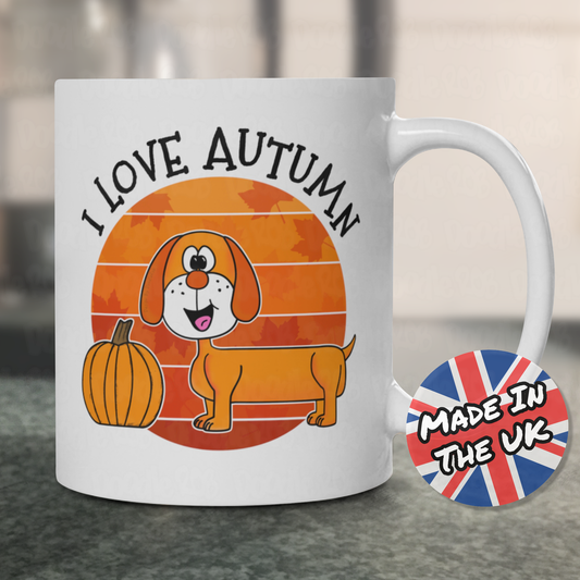 Autumn Dachshund Mug - Dog Lover Mug - Autumn Gift For Her