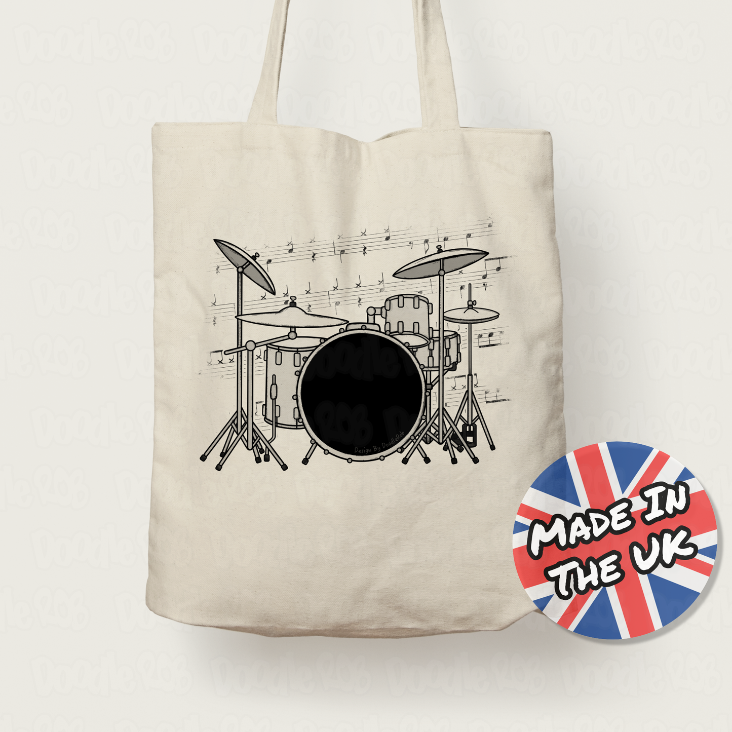 Drummer Tote Bag - Drum Notation Gift - Drum Teacher Bag - Percussionist Gift