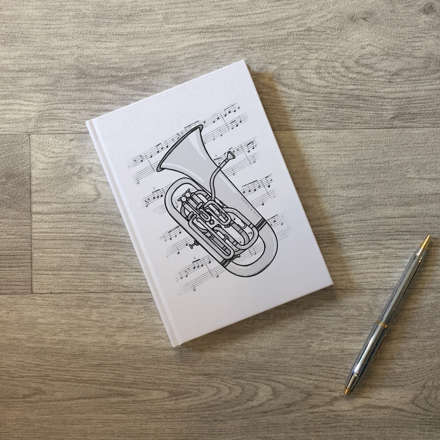 Euphonium Lined Journal - Euphoniumist Gift - Brass Musician Notebook