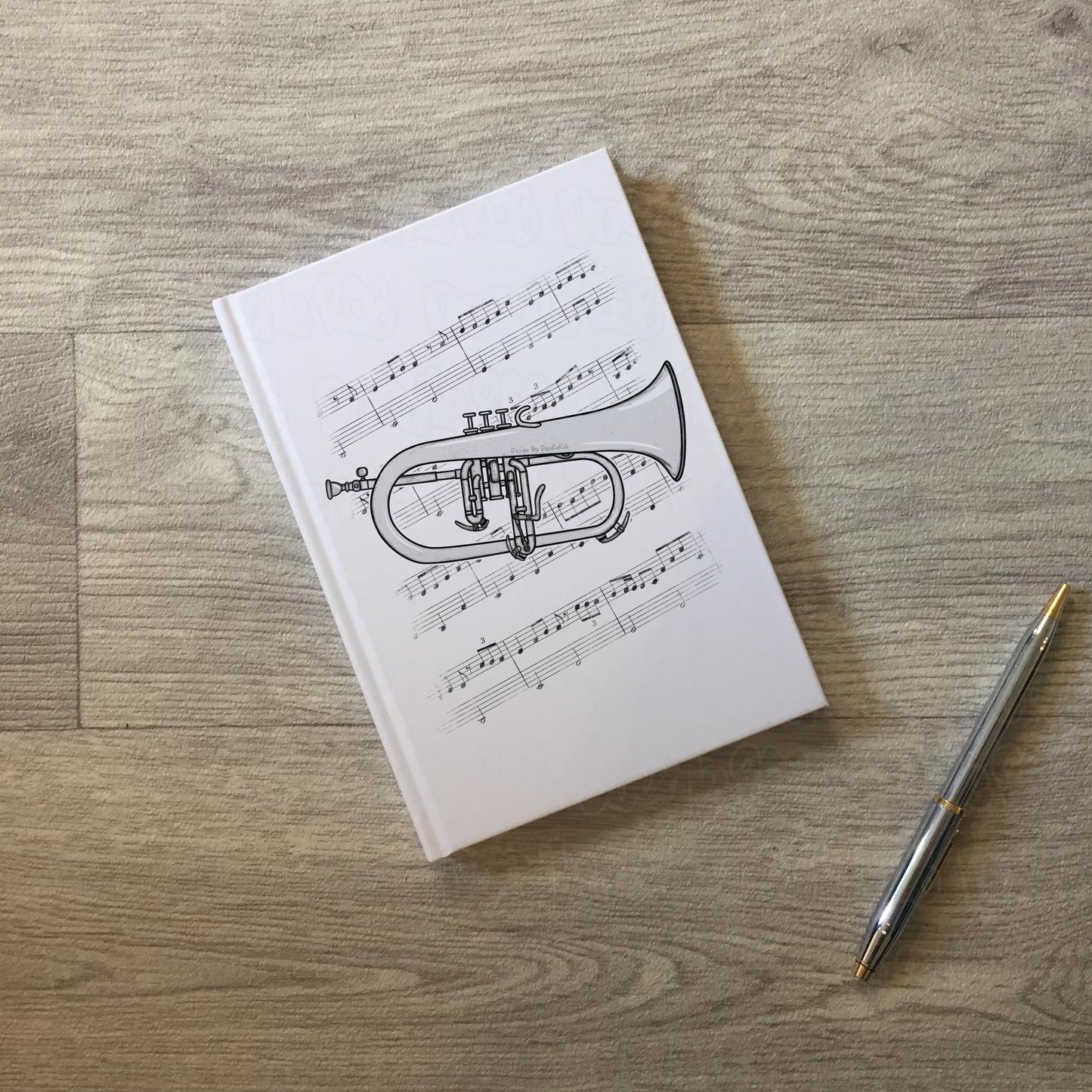 Flugelhorn Lined Journal - Horn Player Notebook - Brass Musician Gift