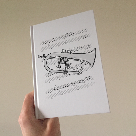 Flugelhorn Lined Journal - Horn Player Notebook - Brass Musician Gift