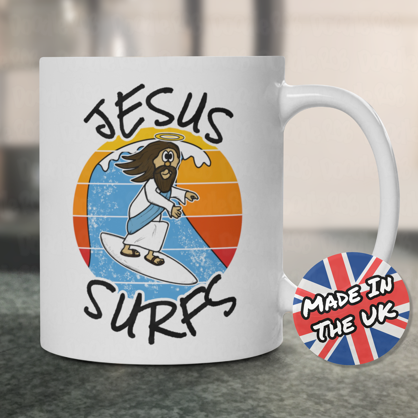 Christian Surfer Mug - Jesus Surfers - Gift For Surfer - Funny Church Gift