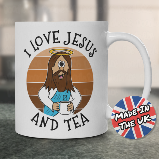 Funny Jesus Mug - I Love Jesus And Tea - Gift For Tea Drinker - Funny Church Mug