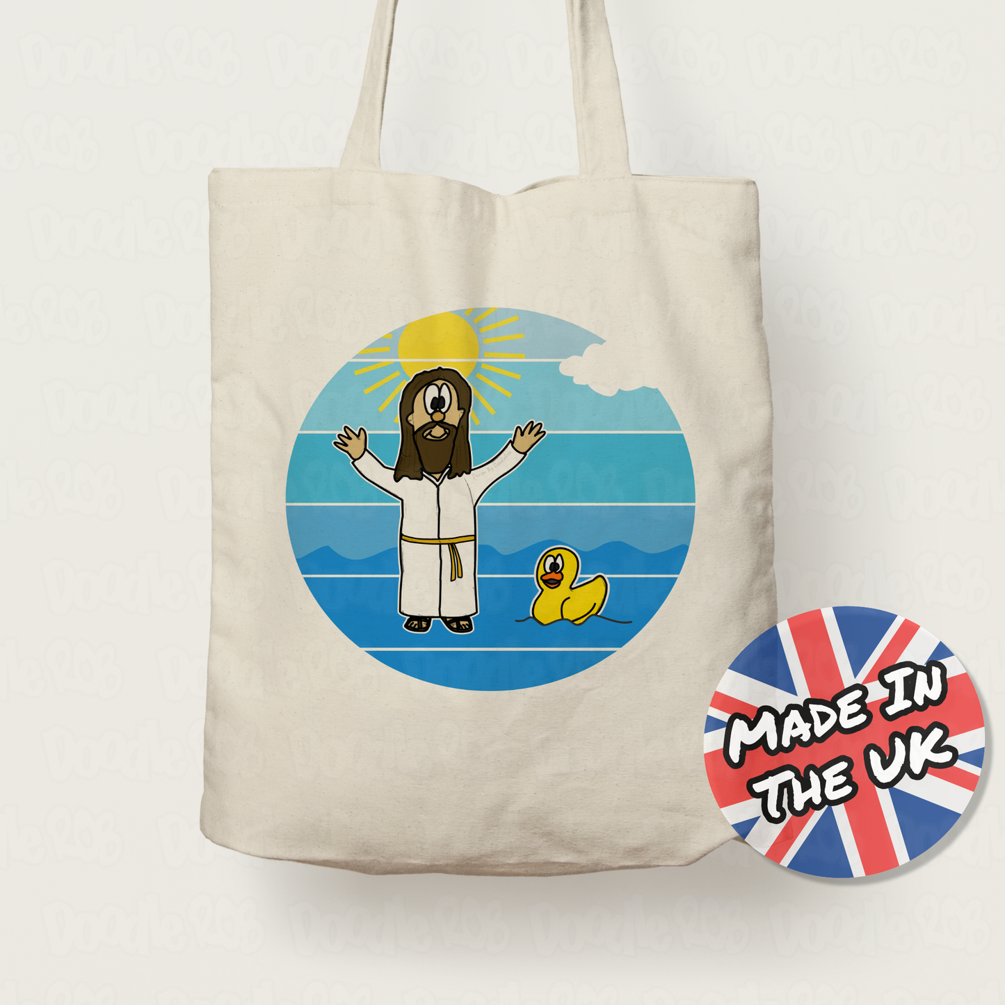 Funny Jesus Tote Bag - Jesus Walking On Water - Funny Christian Gift