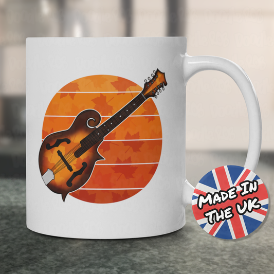 Autumn Mandolin Mug - Mandolinist Gift - Mandolin Teacher - Folk Musician Gift