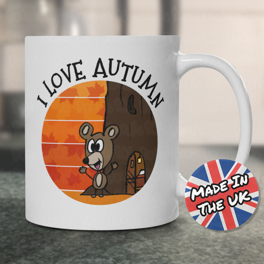 Autumn Mouse Mug - Nature Lover Mug - Autumn Gift For Her - Cute Wildlife Mug