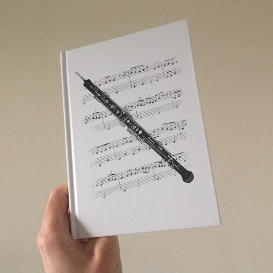 Oboe Lined Journal - Oboist Notebook - Woodwind Musician Gift