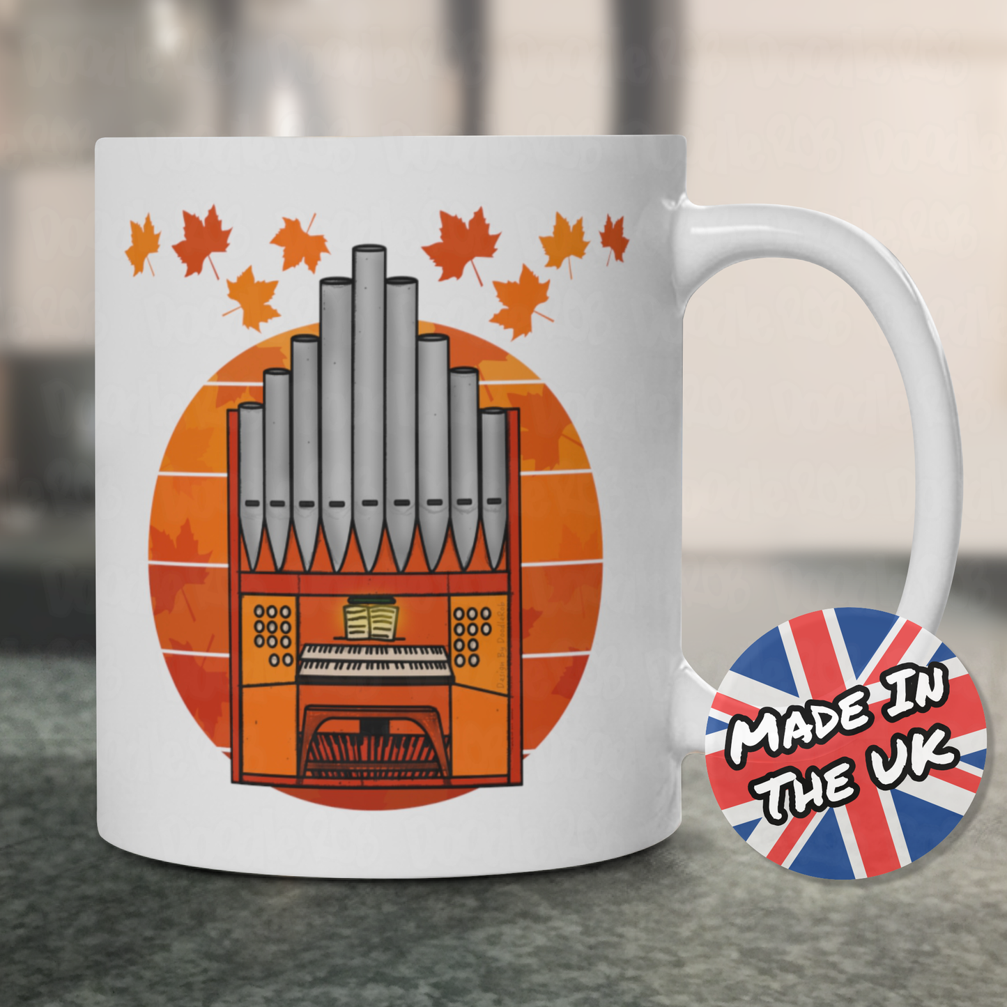 Autumn Organist Mug - Church Organ - Church Organist Gift - Organ Teacher Gift