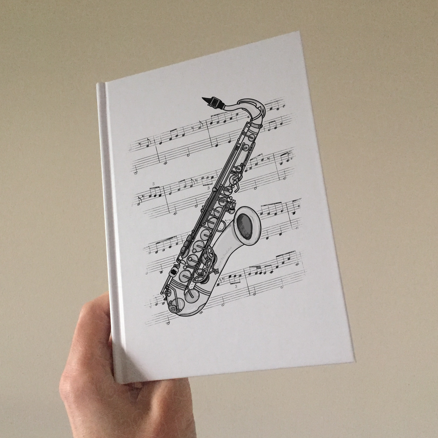 Saxophone Lined Journal - Saxophonist Notebook - Jazz Musician Gift