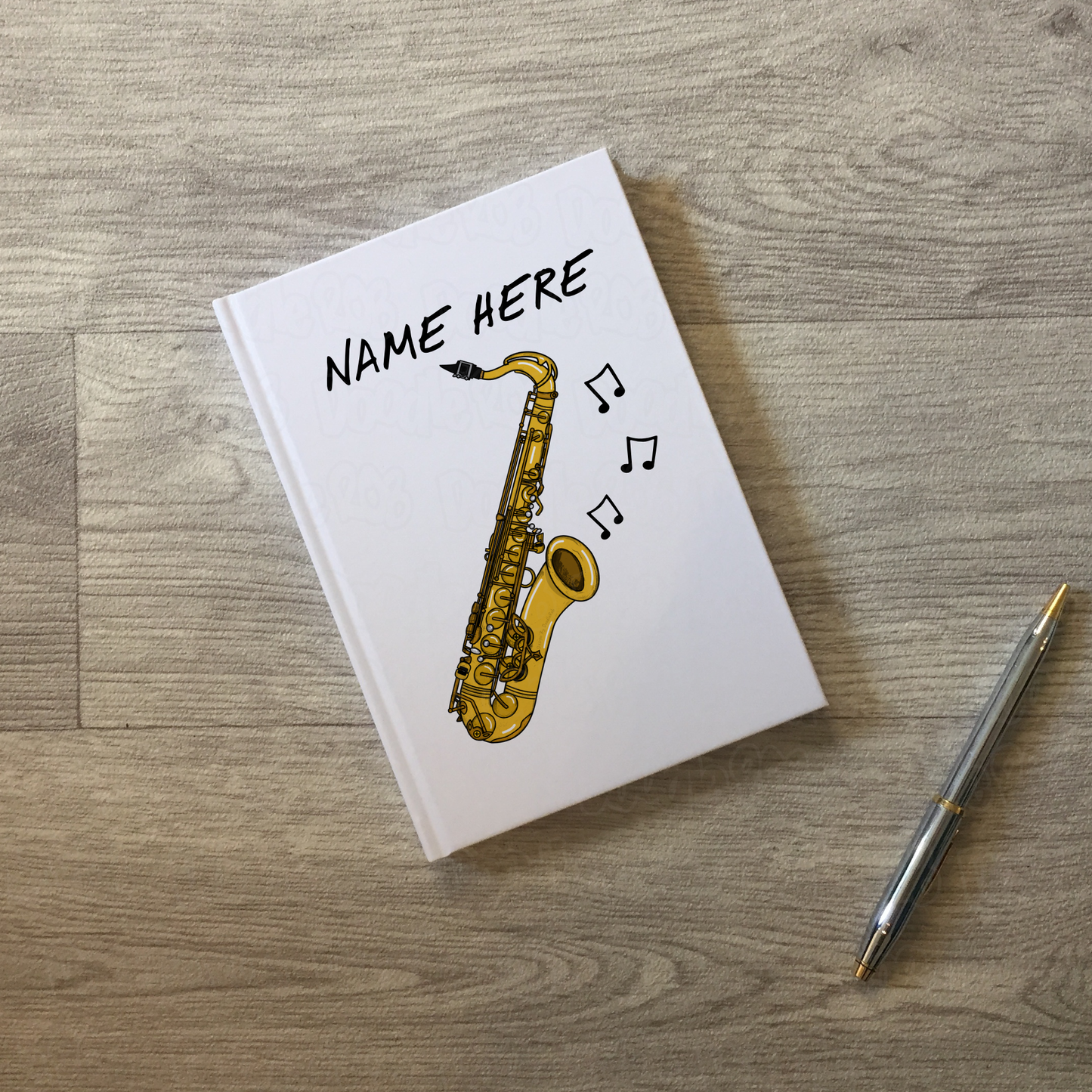 Saxophone Personalised Journal - Saxophonist Notebook - Sax Player Gift