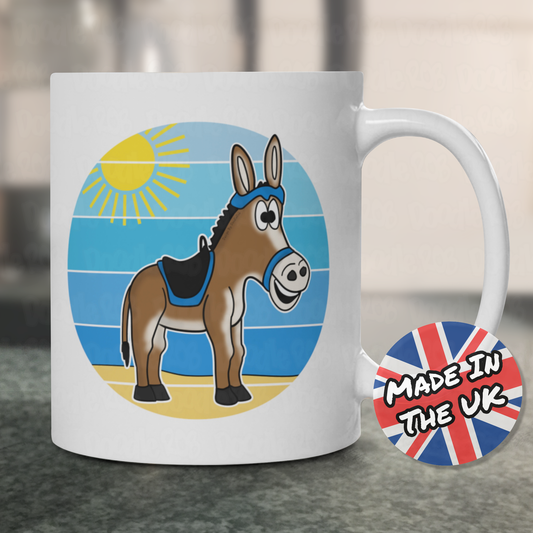 Seaside Donkey Mug - Funny Summer Gift - Beach Holiday Mug - School Holidays