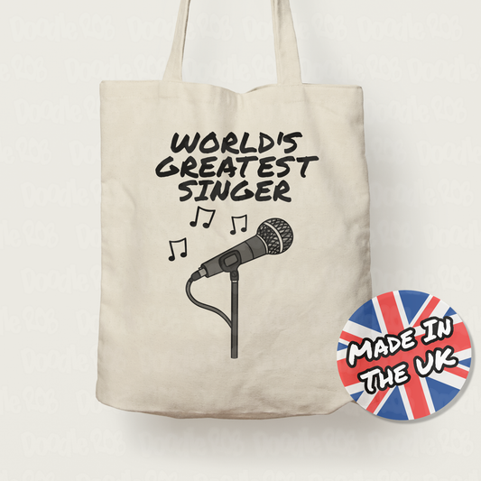 Funny Vocalist Tote Bag - World's Greatest Singer - Gift For Singing Teacher