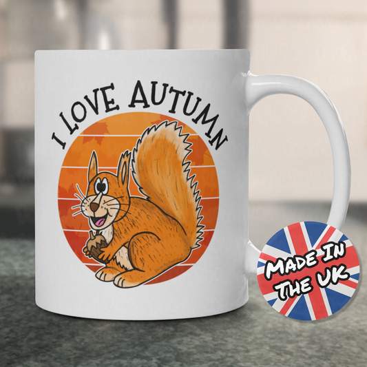 Autumn Squirrel Mug - Nature Lover Mug - Autumn Gift For Her