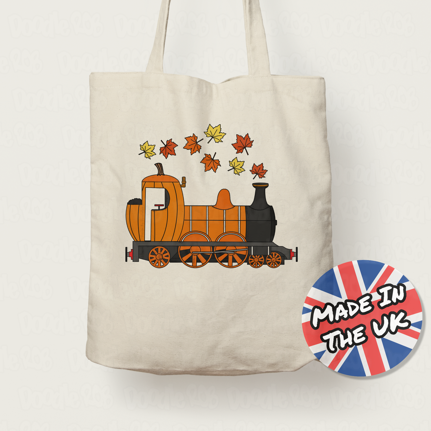 Autumn Steam Train Tote Bag - Railway Enthusiast Gift - Halloween Alternative Gift