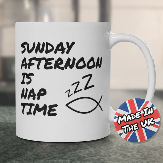 Funny Church Mug - Sunday Afternoon Is Nap Time - Gift For Pastor - Worship Leader Mug