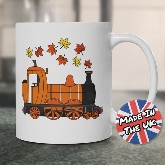 Autumn Train Mug - Steam Locomotive Mug - Railway Enthusiast Gift