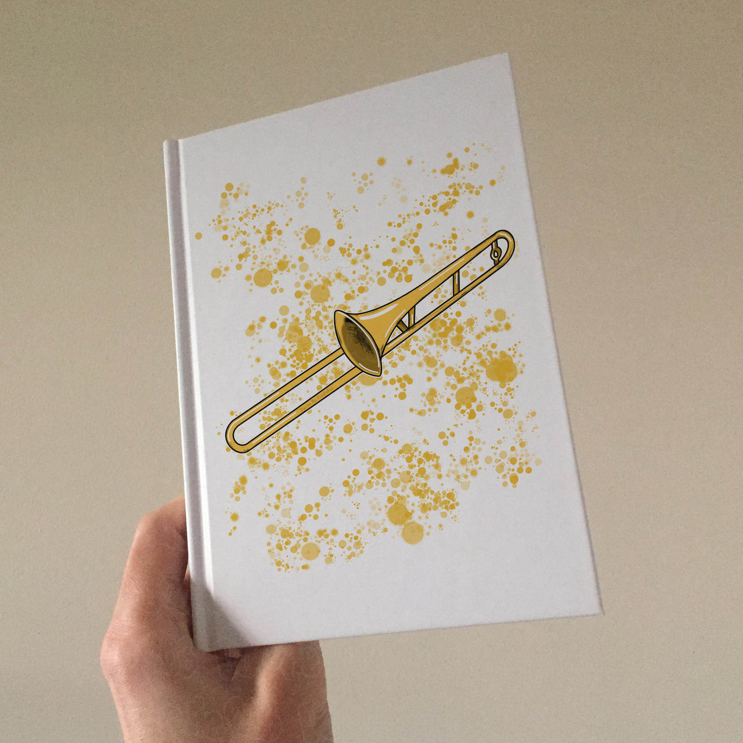 Trombone Hardcover Journal - Trombonist Notebook - Brass Musician Gift