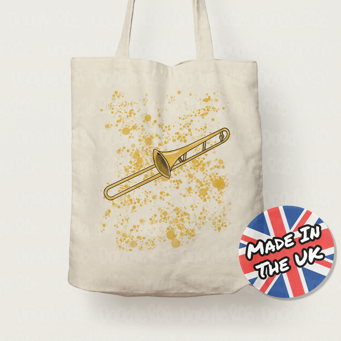 Trombone Tote Bag - Trombonist Tote Bag - Gift For Brass Teacher