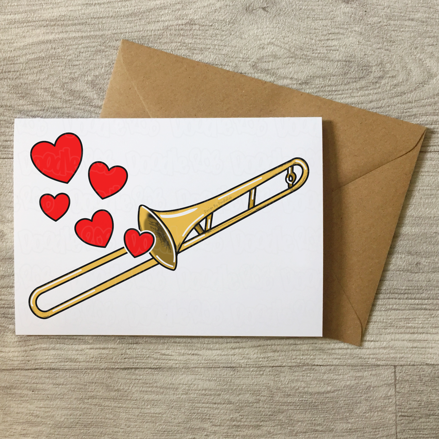 Trombone Anniversary Card - Trombonist Greeting Card - Brass Musician Card