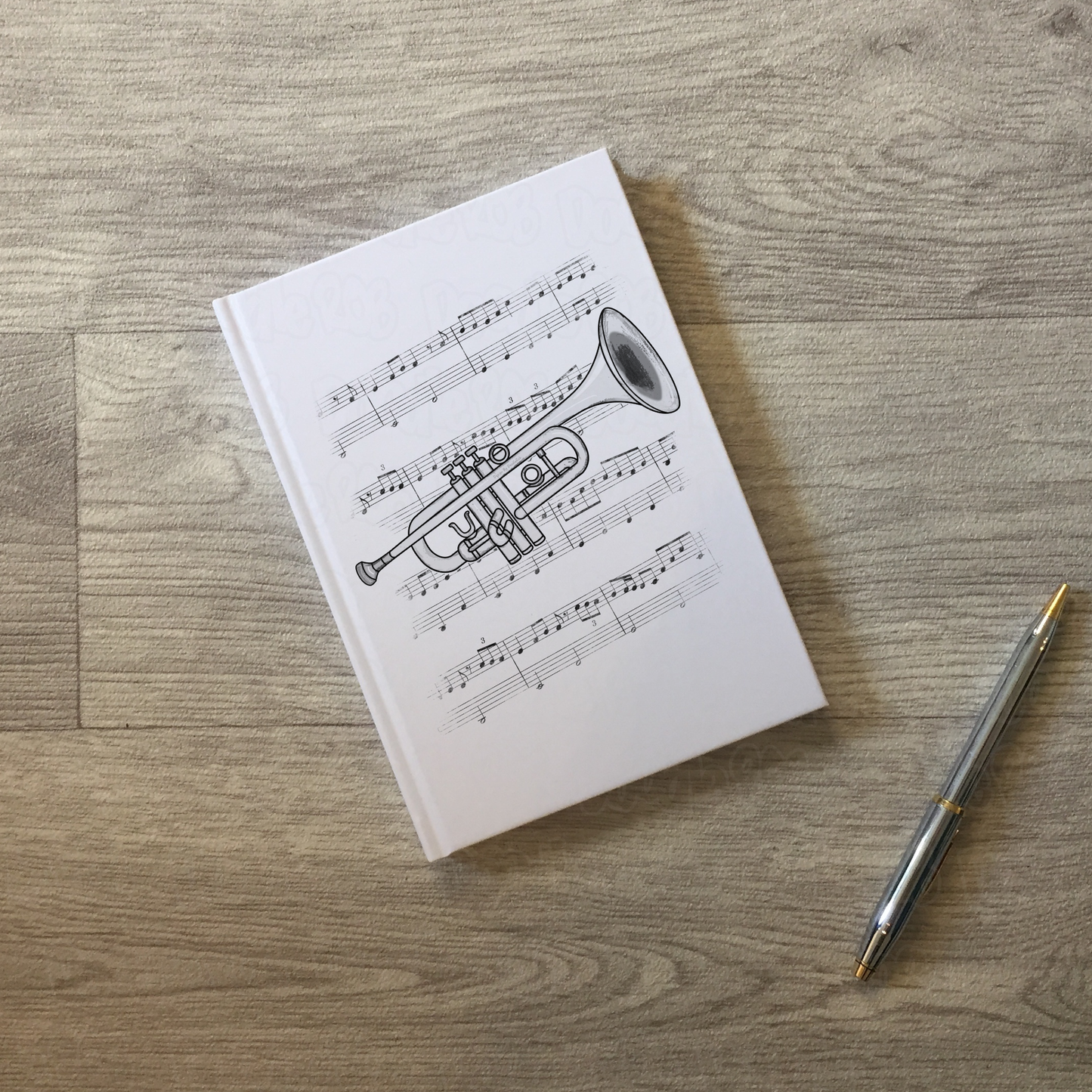 Trumpet Lined Journal - Trumpeter Notebook - Brass Musician Gift