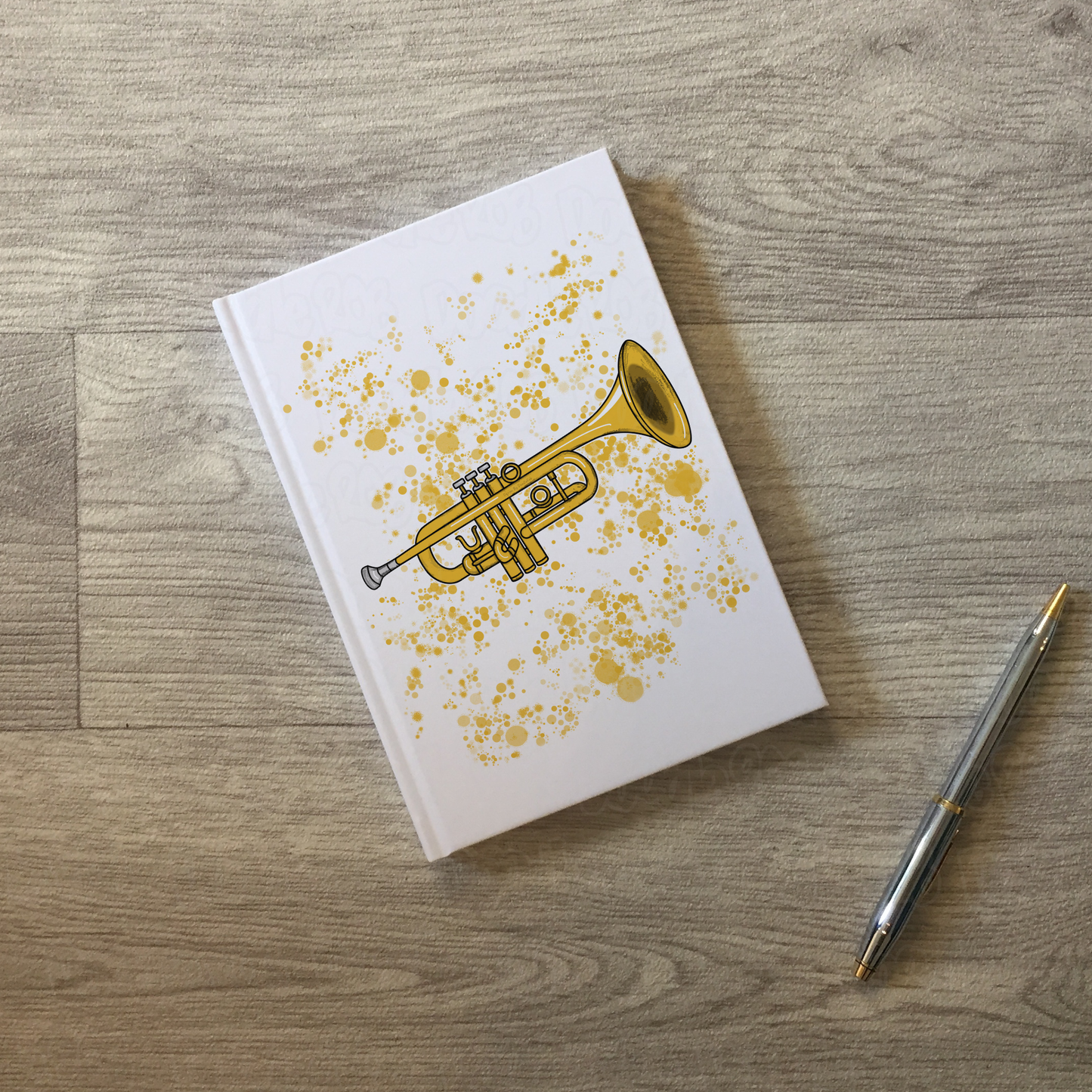 Trumpet Hardcover Journal - Trumpeter Notebook - Brass Musician Gift