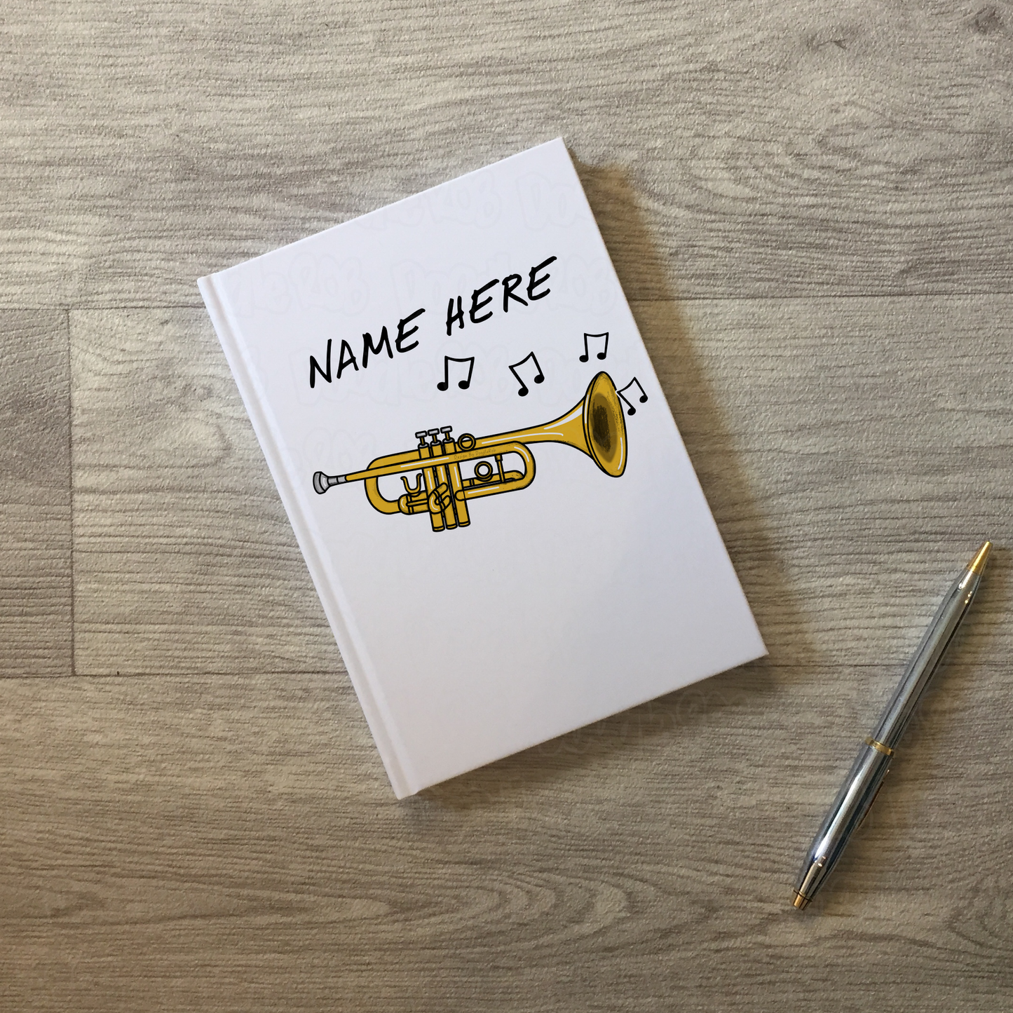 Trumpet Personalised Journal - Trumpeter Custom Notebook - Brass Musician Gift