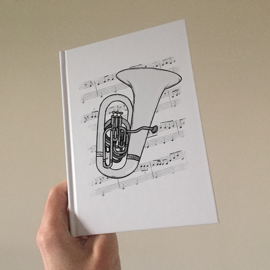 Tuba Lined Journal - Tubaist Notebook - Brass Musician Gift