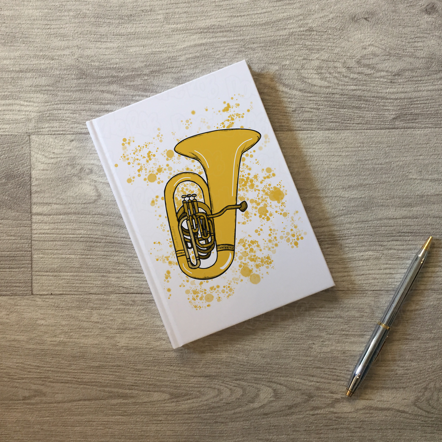 Tuba Hardcover Journal - Tubaist Notebook - Brass Musician Gift