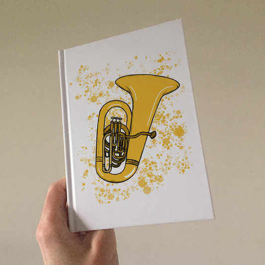 Tuba Hardcover Journal - Tubaist Notebook - Brass Musician Gift