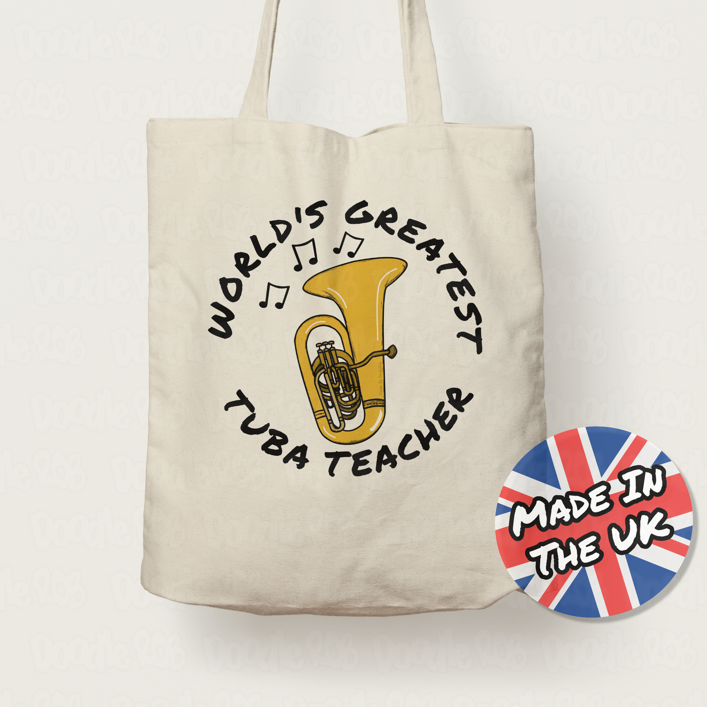 Tuba Teacher Tote Bag - World's Greatest Tuba Teacher - Gift For Tubaist