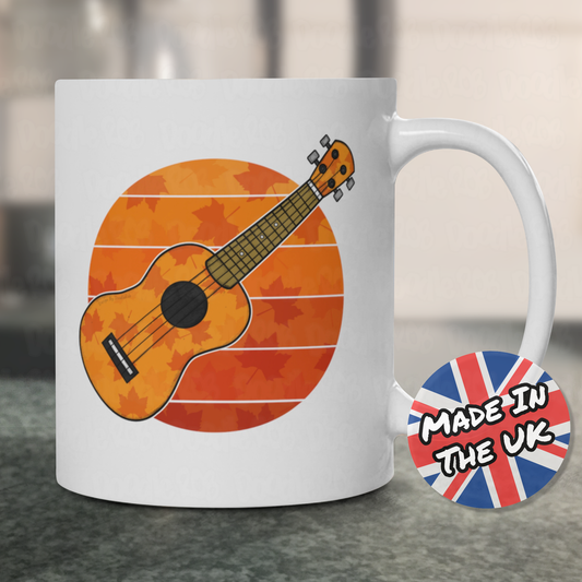 Autumn Ukulele Mug - Uke Player Mug - Ukulele Teacher Back To School Gift