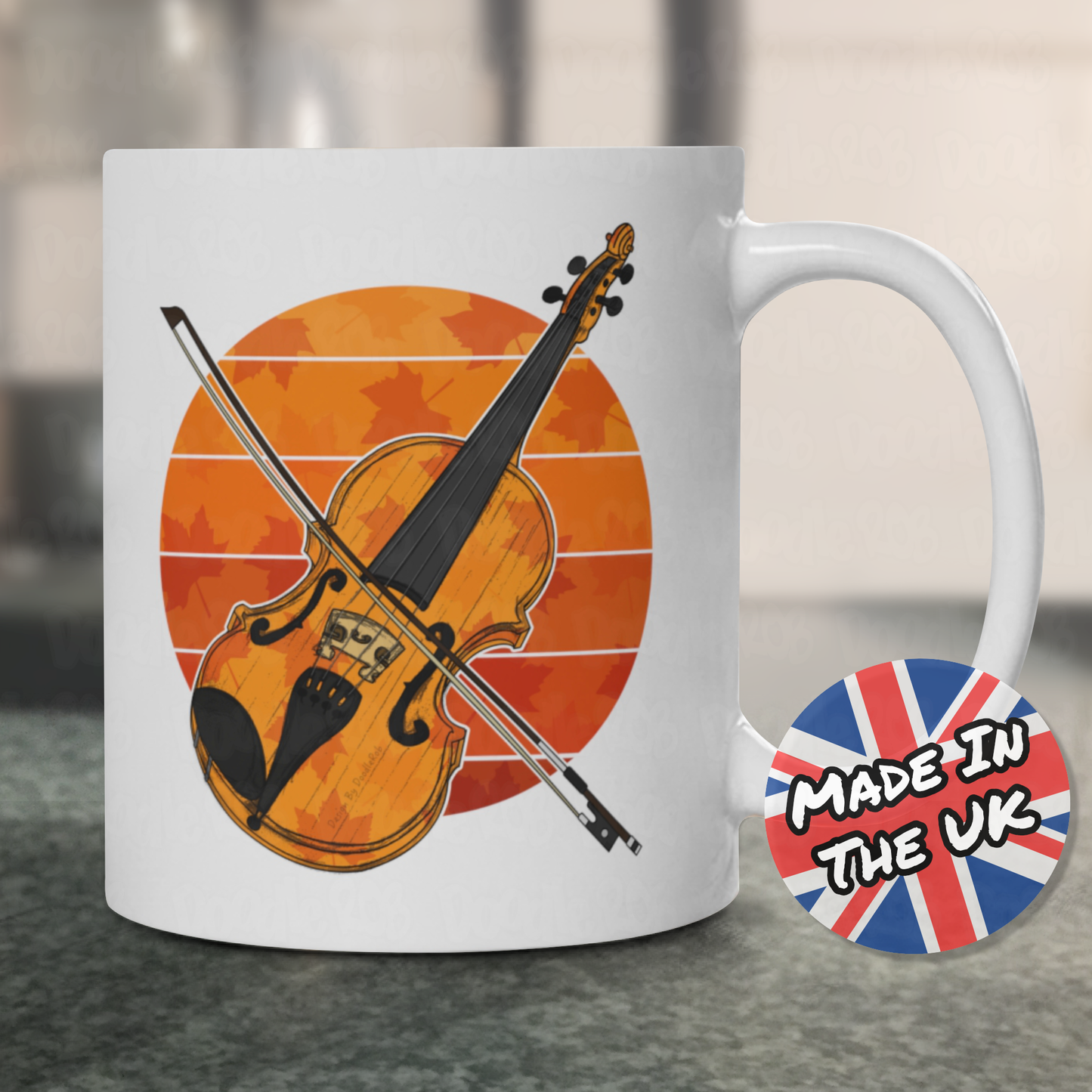 Autumn Violin Mug - Violinist Mug - String Teacher Gift