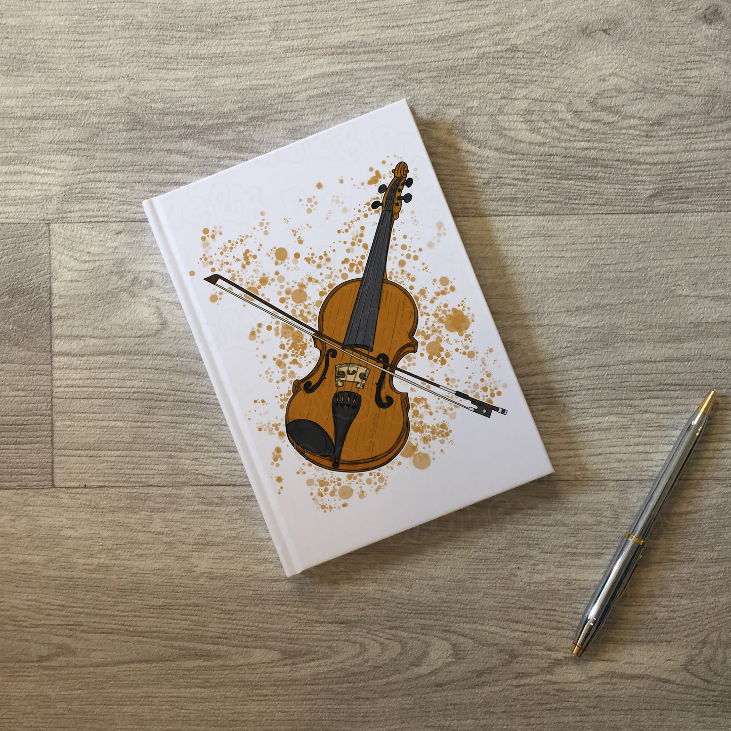 Violin Hardcover Journal - Violinist Notebook - String Musician Gift