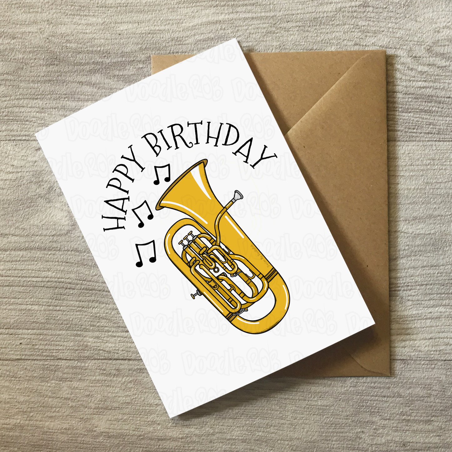 Euphonium Birthday Card - Euphoniumist Greeting Card - Brass Musician Card